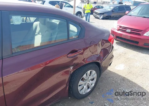 2012 Honda Civic Lx из США, поврежденный, VIN 19XFB2F53CE051104